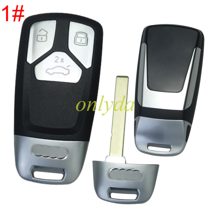 For Audi  remote key blank with badge, pls choose button