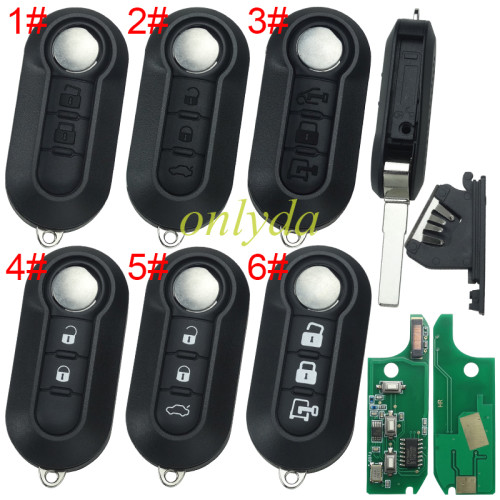 For dodge Fiat   3 button  AES 4A NCF29A CHIP   with 433.92mhzwith SIP22 blade