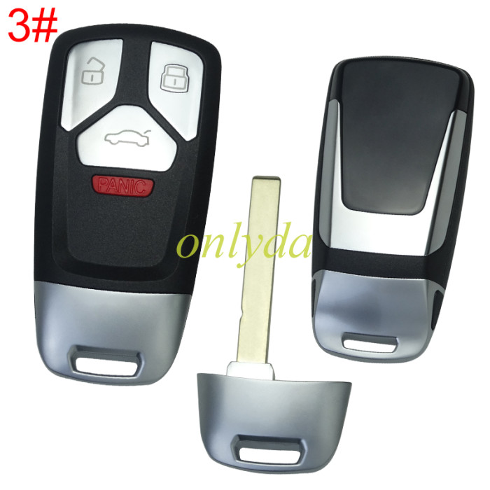 For Audi  remote key blank without badge, pls choose button