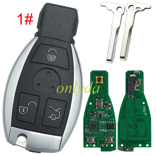 For Benz NEC remote key  with 315mhz / 434mhz  3/3+1 button , 2 battery type . please choose the key shell