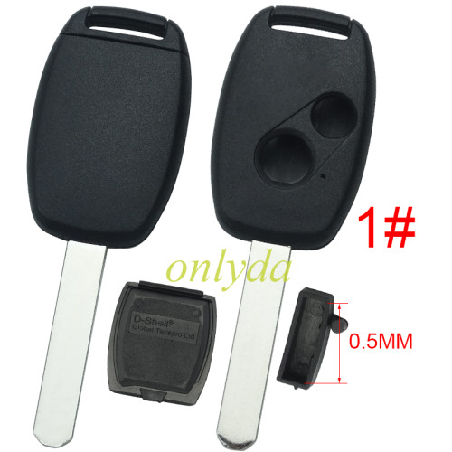 Super Stronger GTL shell  Honda upgrade remote key shell without badge（With chip slot place)