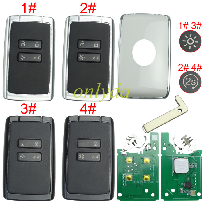 keyless card for Renault Clio 5,Megane 4,Espace 5,Talisman phase 2 2019-2023，NCF29A1M / 4A AES transponder 433.92Mhz4 Button compatible with Renault/Dacia Arkana Megane IV,Espace V,Kadjar, Koleos II,Clio V,Captur II,Scenic IV,Trafic III,Zoe II,Ducia Duster 2022 for Italy
