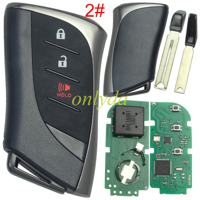For Toyota  Remote Key 315mhz/433mhz   with 8A/H CHIP     FCC ID: HYQ14FBF  0440 # /3410#  for  lexus es200260300 LS350 ES300 NX200, pls choose button