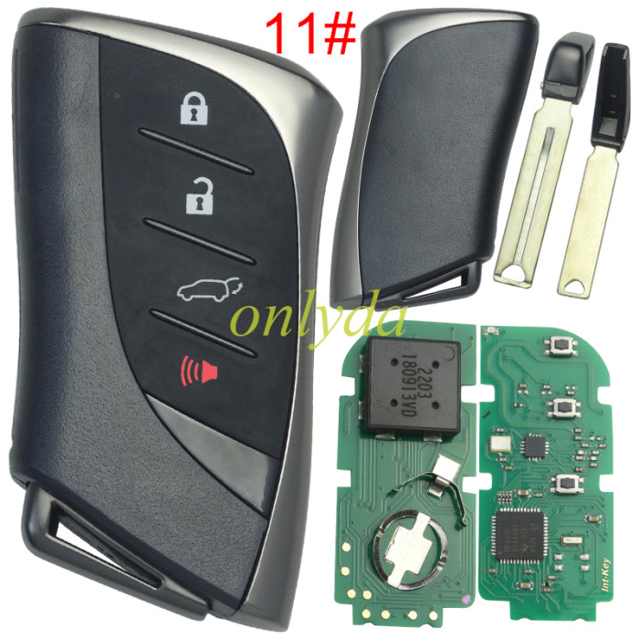 For Toyota  Remote Key 315mhz/433mhz   with 8A/H CHIP     FCC ID: HYQ14FBF  0440 # /3410#  for  lexus es200260300 LS350 ES300 NX200, pls choose button
