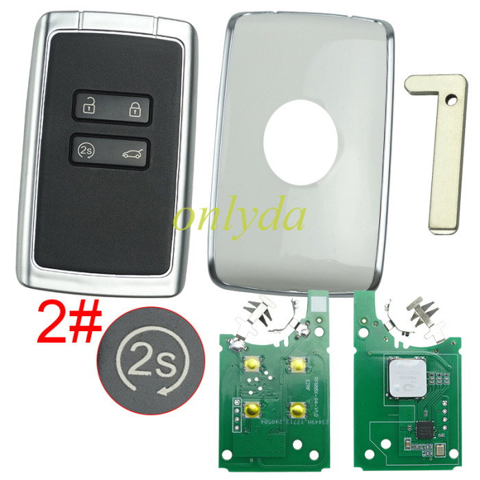 keyless card for Renault Clio 5,Megane 4,Espace 5,Talisman phase 2 2019-2023，NCF29A1M / 4A AES transponder 433.92Mhz4 Button compatible with Renault/Dacia Arkana Megane IV,Espace V,Kadjar, Koleos II,Clio V,Captur II,Scenic IV,Trafic III,Zoe II,Ducia Duster 2022 for Italy