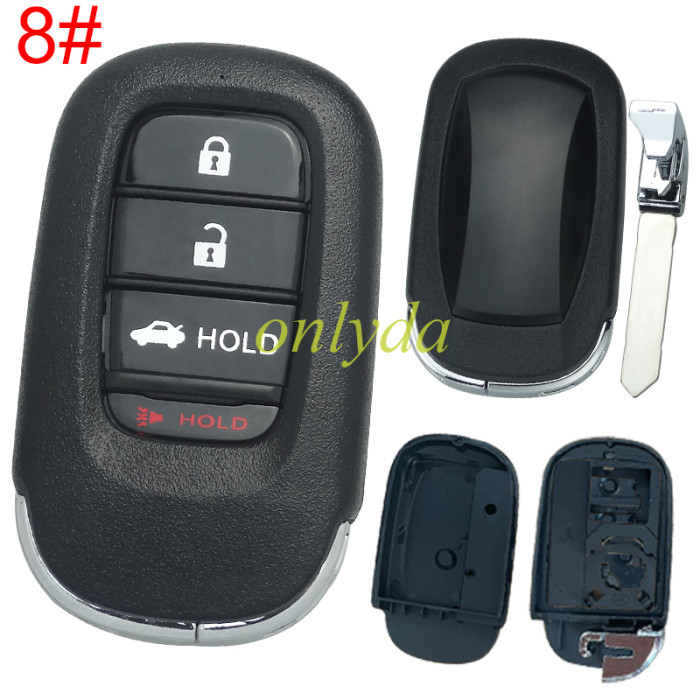 Modified Honda 11th generation Civic key case without badge,  fit for VVDI PCB