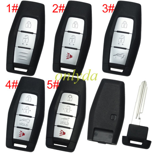 For Mitsubishi 2/2+1/3/3+1 button remote key shell with badge(please choose button )