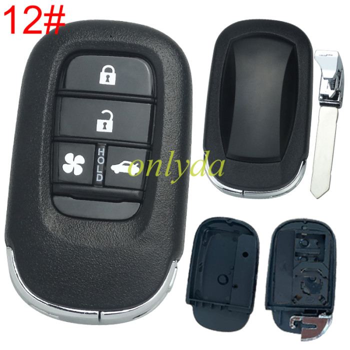 Modified Honda 11th generation Civic key case without badge,  fit for VVDI PCB