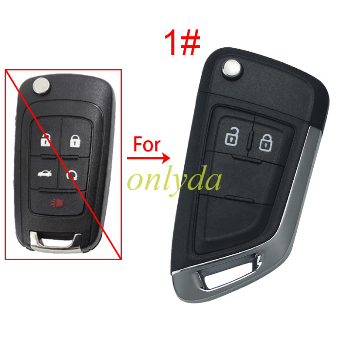 For Chevrolet modified remote key shell with cross badge place, pls choose the button