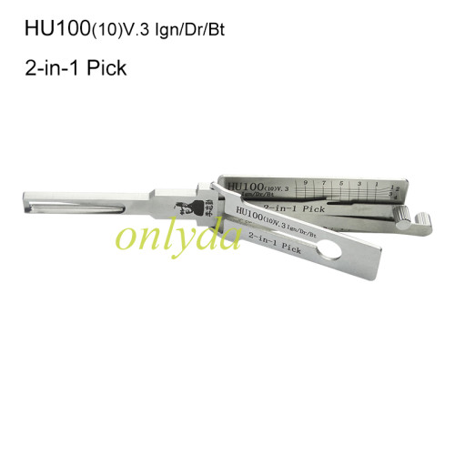 For new Buick,new opel HU100 10cut lock pick and decoder together 3 in 1 genuine