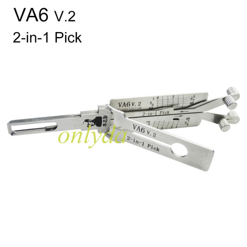 For Lishi VA6 lock pick and decoder together  2 in 1used for Renault