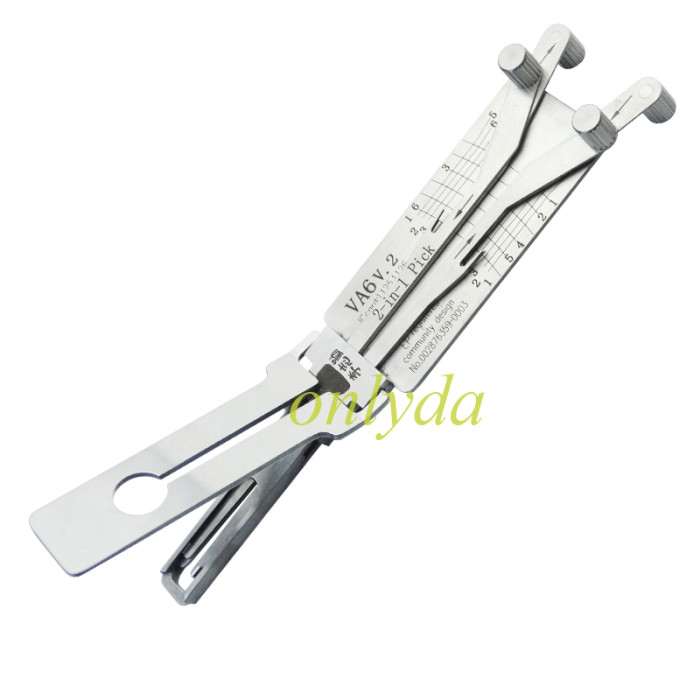 For Lishi VA6 lock pick and decoder together  2 in 1used for Renault