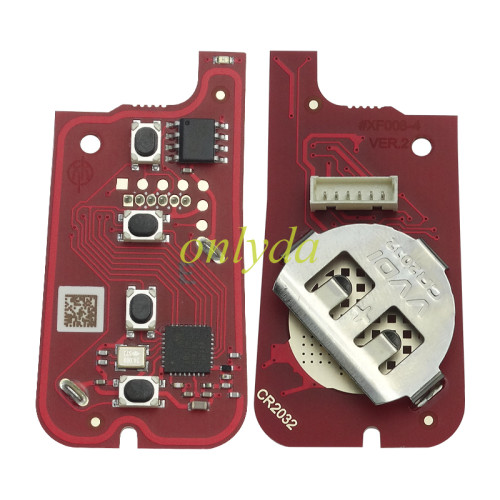 XKTO12EN Xhorse  Wire Remote Key for Toyota type Flip 4 Buttons