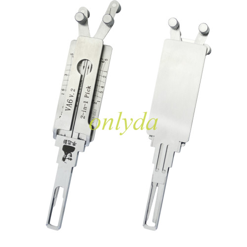 For Lishi VA6 lock pick and decoder together  2 in 1used for Renault