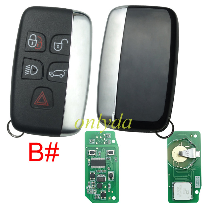For Landroversmart key 4+1 button 433mhz/315mhz with 7945 chipchangeable lD Range Rover Sport, Vogue, Evoque, Velar 2010+FCC ID: KOBJTF10A 5EOU40247 ( can change chip ID)