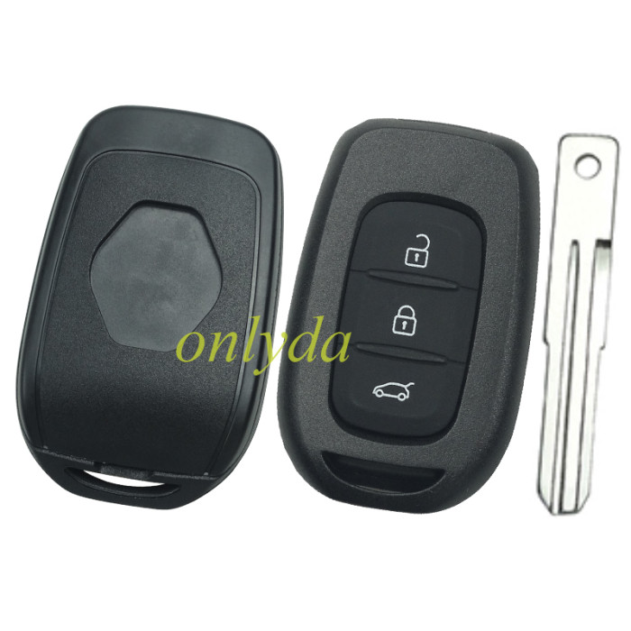 For Renault  3 button remote key blank with badge,with blade