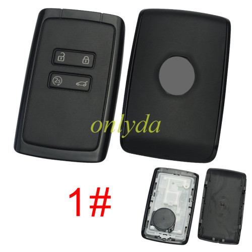 original Keyless Renault  CAPTUR 2018-2023  CLIO 2018-2023 ESPACE 2018-2023 MEGANE 2018-2023 ZOE 2018-2023  Smart Card Key 4 Buttons 433MHz  HITAG AES NCF29A1M ID4A   White Color/Black color   FCC ID: KR5IK4CH-01 OEM Part Number: 285977147R  original PCB+aftermarket key shell