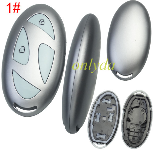 For Hyundai  remote key shell with light blue color button and  without  badge ， pls choose button