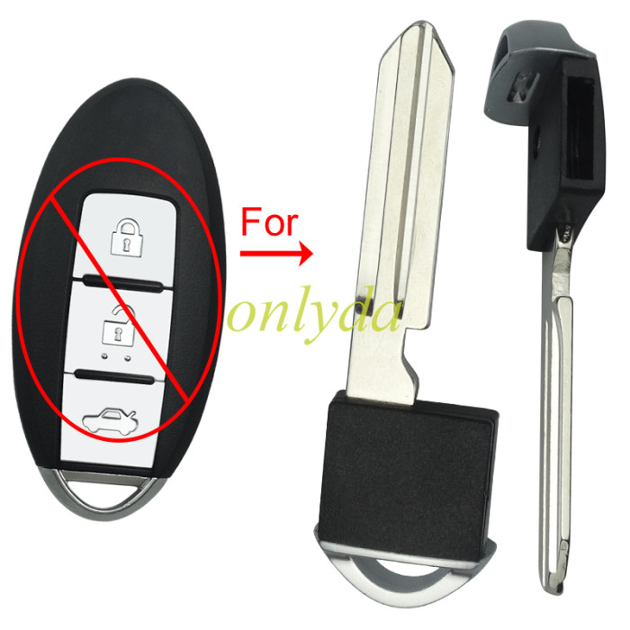 For Small key blade for Nissan  new smart key case