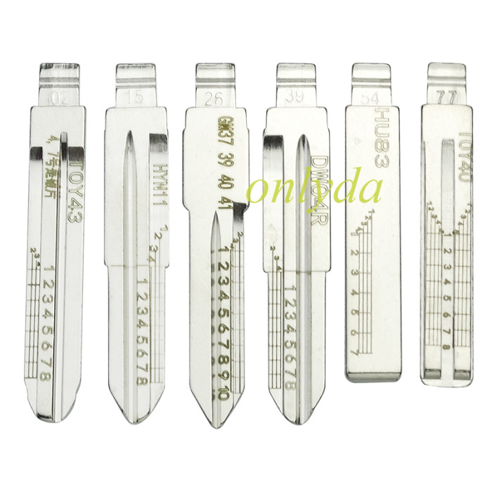 Keydiy blade sets 35 models, 5pcs of each, blade with scale