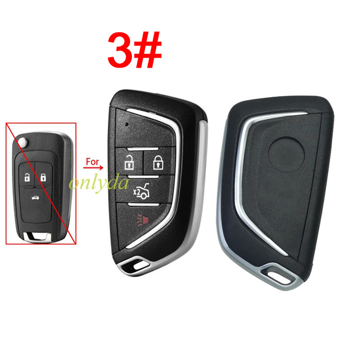 For Chevrolet modified 2/3/3+1/4+1/remote key blank with round badge place,(pls choose button )