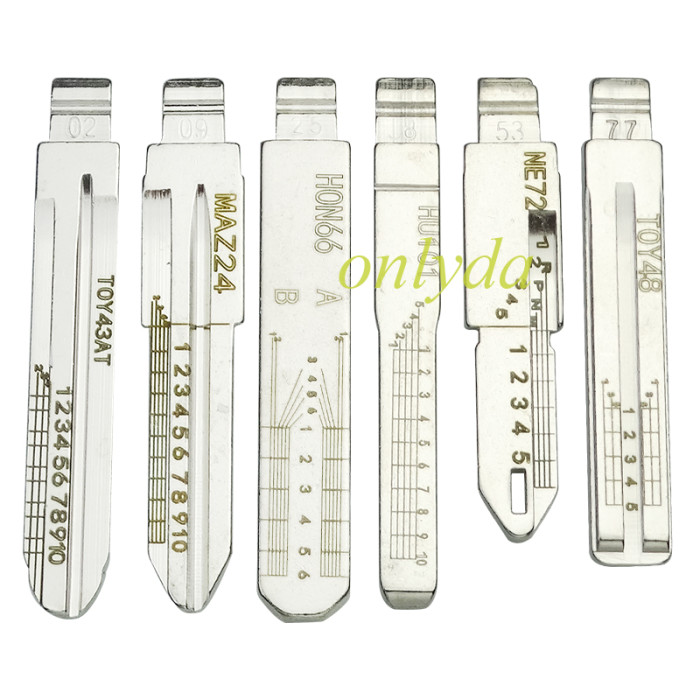 Keydiy blade sets 35 models, 5pcs of each, blade with scale