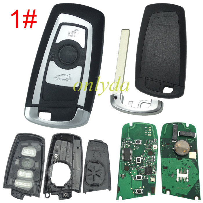 For BMW CAS4 /FEM Keyless remote key 3 Button/ 4 Button  with 49 / original PCF7953P Hitag Pro chip   KR55WK49863 with 315mhz /434mhz/868mhz/, pls choose frequency and model