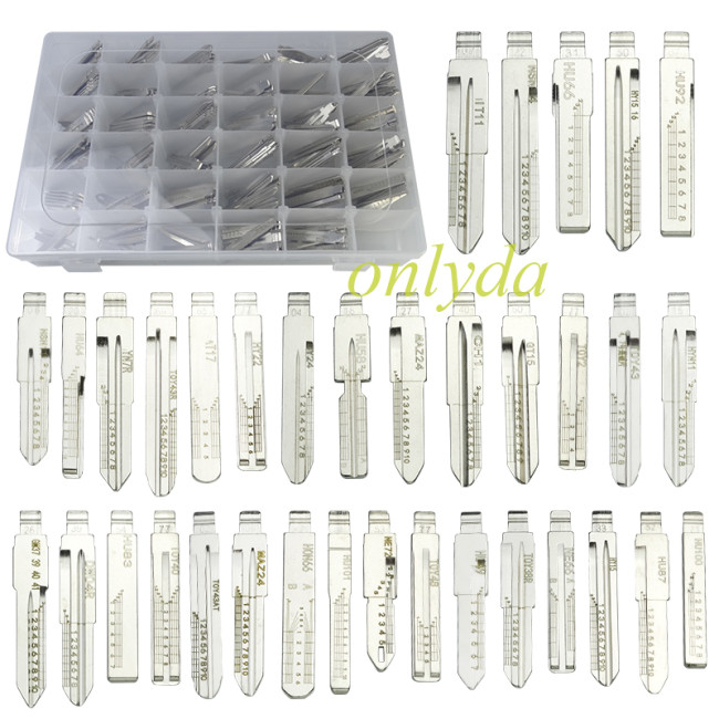 Keydiy blade sets 35 models, 5pcs of each, blade with scale