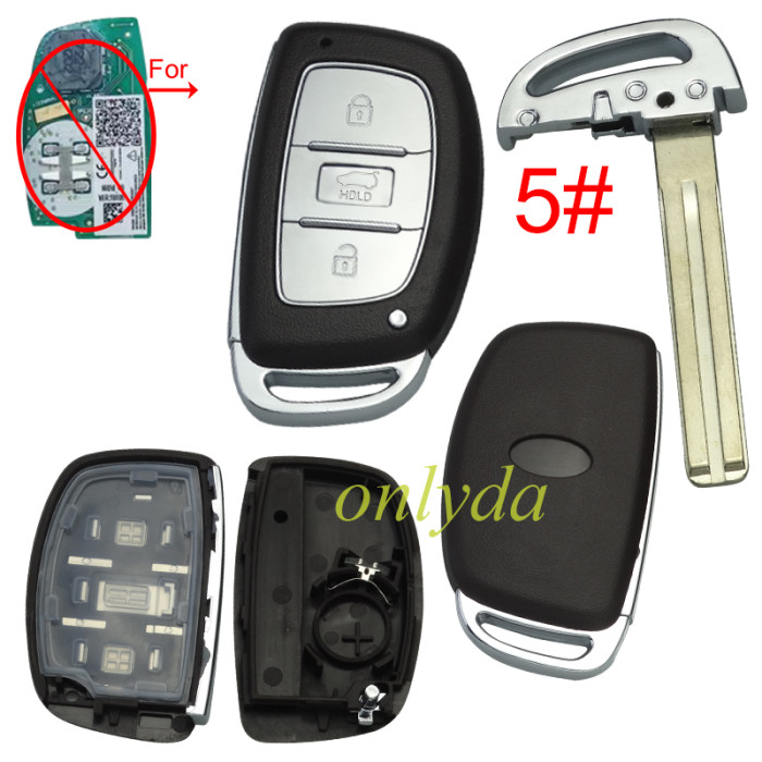 For Hyundai  remote key blank .with battery clip with badge,fit for original board , pls choose button