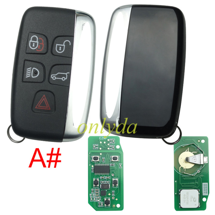 For Landroversmart key 4+1 button 433mhz/315mhz with 7945 chipchangeable lD Range Rover Sport, Vogue, Evoque, Velar 2010+FCC ID: KOBJTF10A 5EOU40247 ( can change chip ID)