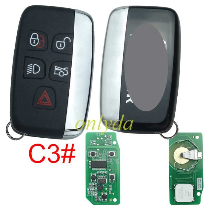 For Landroversmart key 4+1 button 433mhz/315mhz with 7945 chipchangeable lD Range Rover Sport, Vogue, Evoque, Velar 2010+FCC ID: KOBJTF10A 5EOU40247 ( can change chip ID)