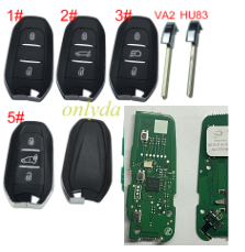 Chip model : A3M15 Aftermarket Smart Key for Peugeot 3 Buttons / Frequency:433MHz   Transponder: HITAG AES 4A  Blade VA2/HU83 /   Part No: 98 097 814 ZD / 98097814ZD / Keyless Go 308/3008/408/5008/ opel -Astra L / Corsa F Citroen C4 CACTUS / PICASSO / C3