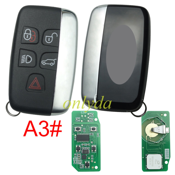 For Landroversmart key 4+1 button 433mhz/315mhz with 7945 chipchangeable lD Range Rover Sport, Vogue, Evoque, Velar 2010+FCC ID: KOBJTF10A 5EOU40247 ( can change chip ID)