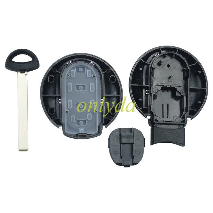 For BMW mini cooper 3/3+1 button   remote shell, Front with badge Back with MINI writing, pls choose button