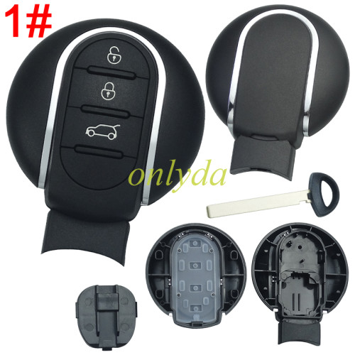 For BMW 3/3+1 button mini cooper remote shell without badge without Mini writing , pls choose button