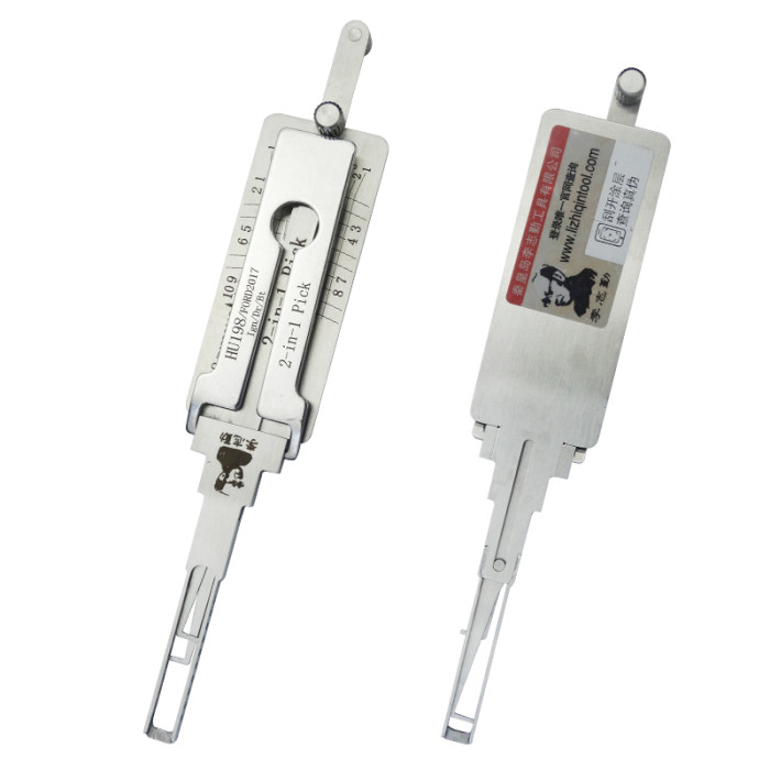 Lishi HU198/FORD2017 Ign/Dr/Bt  2 in 1 decoder and lockpick