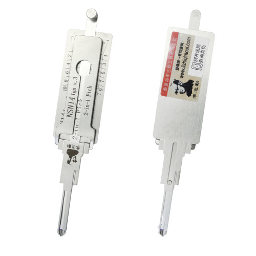 NSN14 Ign V.3 Lishi 2 in 1 decoder and lockpick only for ignition lock