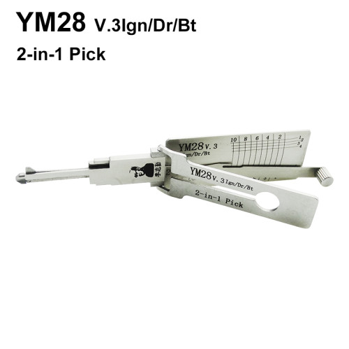 Buick YM28 V.3Ign/Dr/Bt 2-in-1 Pick Car decoder and lockpick combination  genuine !  used for Opel,Buick