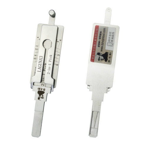 For Lishi laguna 3 lock pick and decoder together  2 in 1 used for Renault Laguna