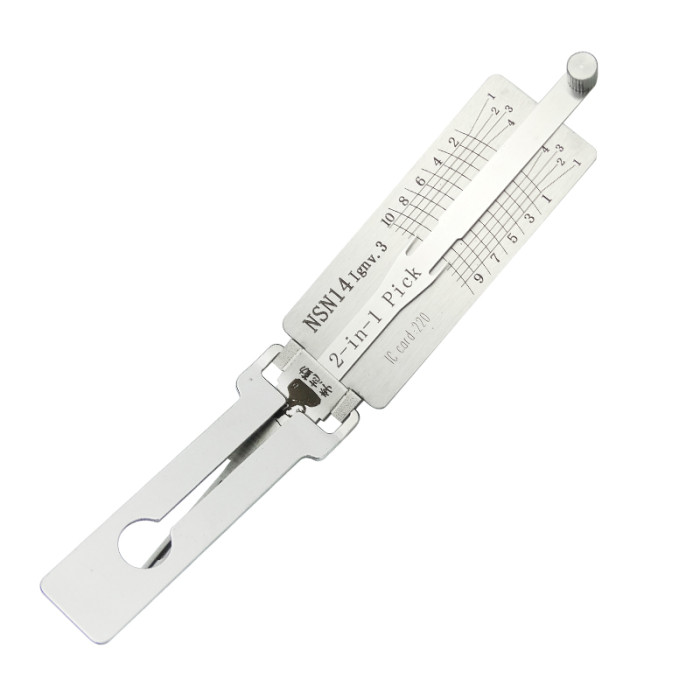 NSN14 Ign V.3 Lishi 2 in 1 decoder and lockpick only for ignition lock