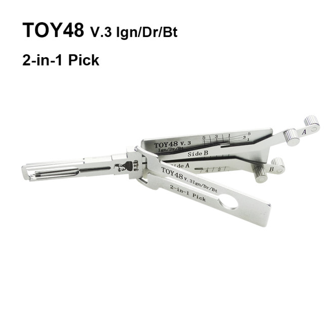 TOY48 v.3 Ign/Dr/Bt 2-in-1 Pick, for ignition lock, door lock, and decoder, genuine !used for Toyota Crown
