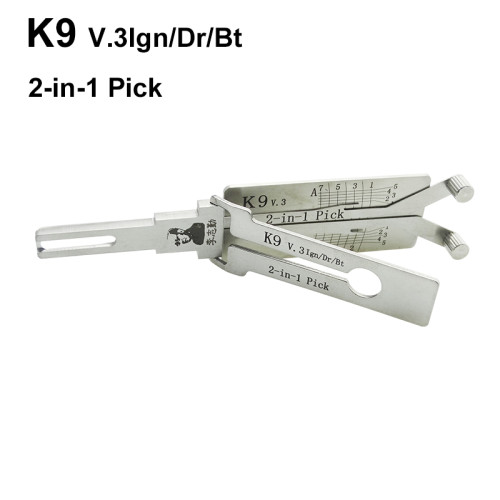 Lishi Korean Kia K9 V.4 Ign/Dr/Bt 2-in-1 Pick lock pick and decoder  together  2 in 1 used for kia