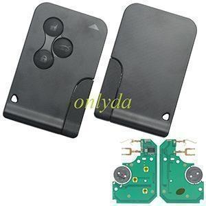 For Renault  Megane 3 button 434Mhz & aftermarket PCF7947A chip & blade - with badge