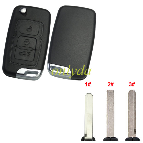 For Geely 3 button remote key blank,please choose the blade