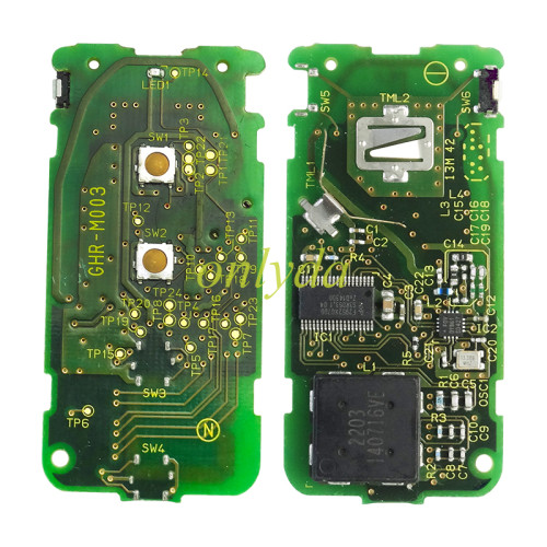 Genuine Mitsubishi L200, Montero 2015+ Pajero  Sportyear 2017+ SmartKey,keyless go 2 Button GHR-M003/GHR-M004 HITAG3 NCF2952X 47Chip， 433MHz 8637B10