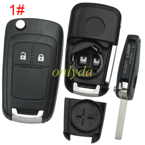 For Opel remote key blank HU100 blade with round badge place, pls choose the button