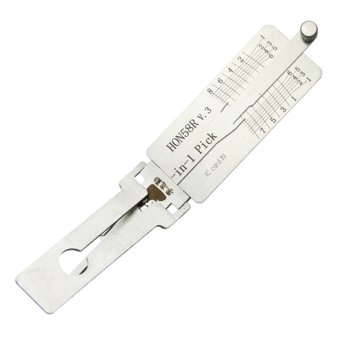 For Lishi HON58Rlock pick and decoder together  2 in 1 used for Honda motorcycle