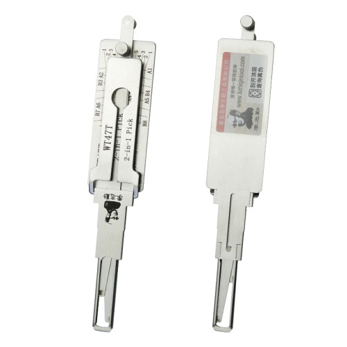For Lishi WT47T lock pick and decoder together  2 in 1used for BAIHC New SAAB