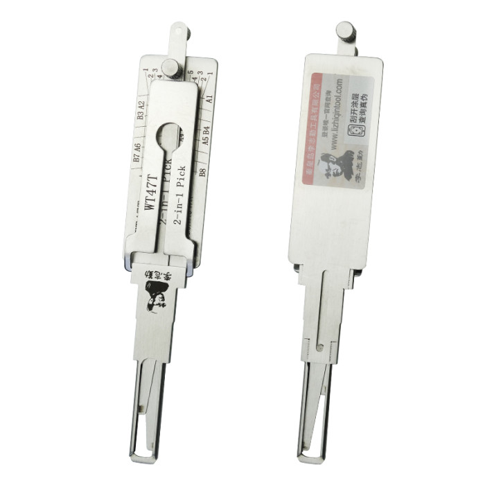 For Lishi WT47T lock pick and decoder together  2 in 1used for BAIHC New SAAB