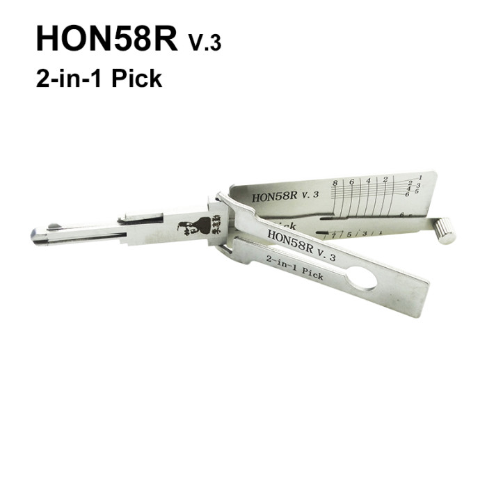 For Lishi HON58Rlock pick and decoder together  2 in 1 used for Honda motorcycle